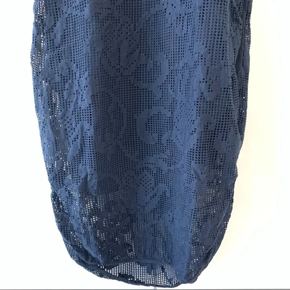Rag & Bone Stella Dress Navy Lasercut Medium - Picture 9 of 9